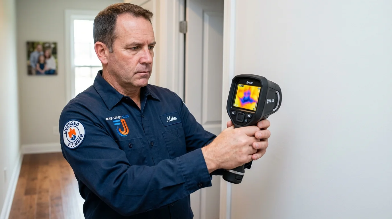 Thermal imaging leak detection by Johns Plumbing LLC in Chapman